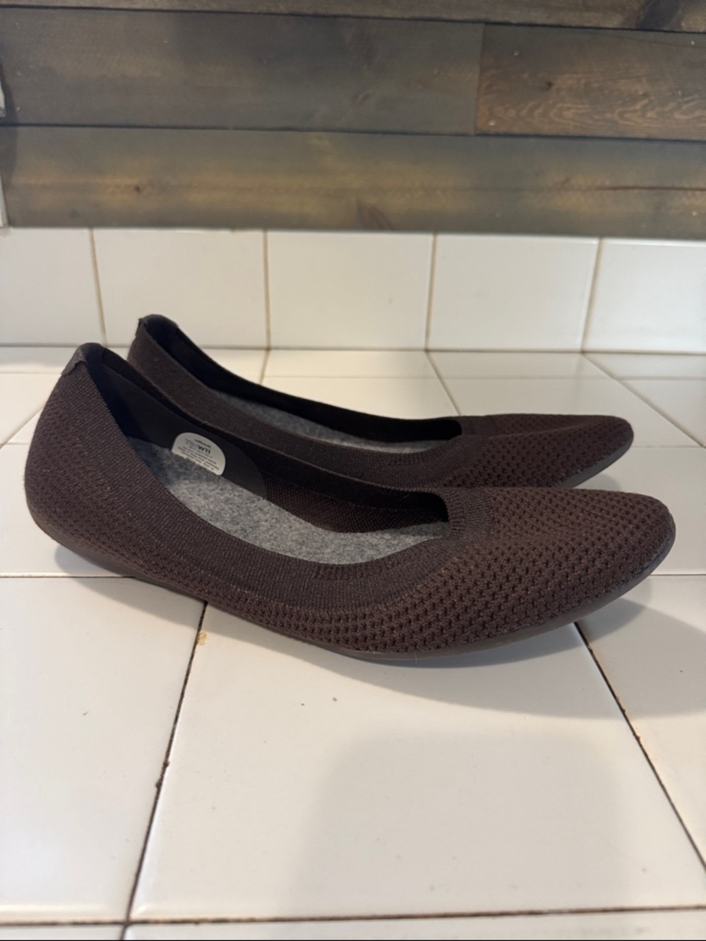allbirds Tree Breezers Women's Cocoa Brown Knit Ballet Flats Lightweight Size 11